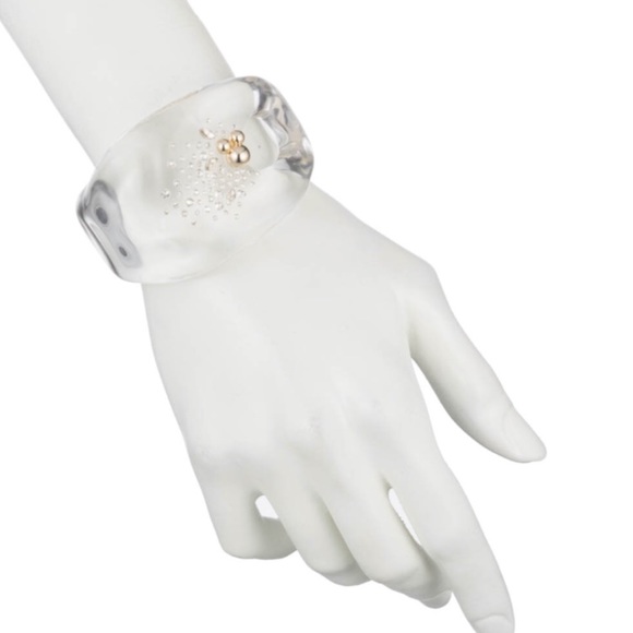 🔥Brand NEW Alexis Bittar Stunning thick translucent lucite bangle. - Picture 4 of 5